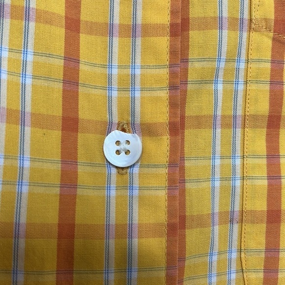 Faconnable Orange Yellow Long Sleeve Button Shirt Men's Sz M - Picture 4 of 5